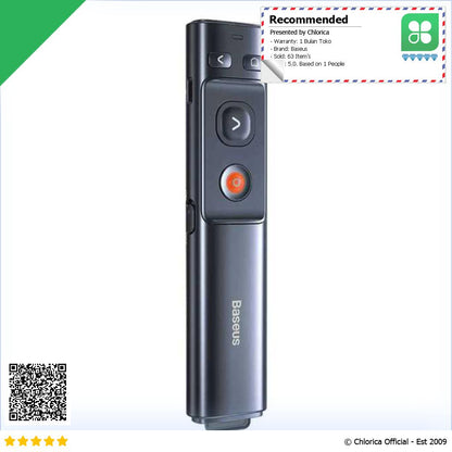 Baseus Wireless Laser Presenter Rechargeable Green Pointer WKCD010013