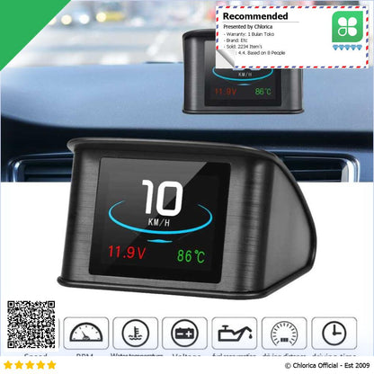 Display HUD Mobil OBD2 On board Computer Speedometer P10