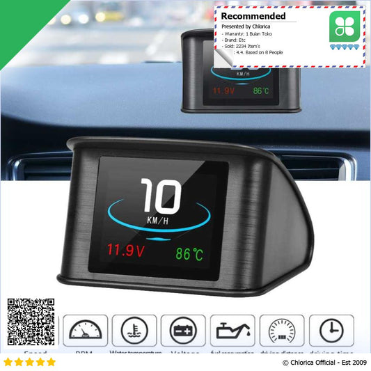 Display HUD Mobil OBD2 On board Computer Speedometer P10