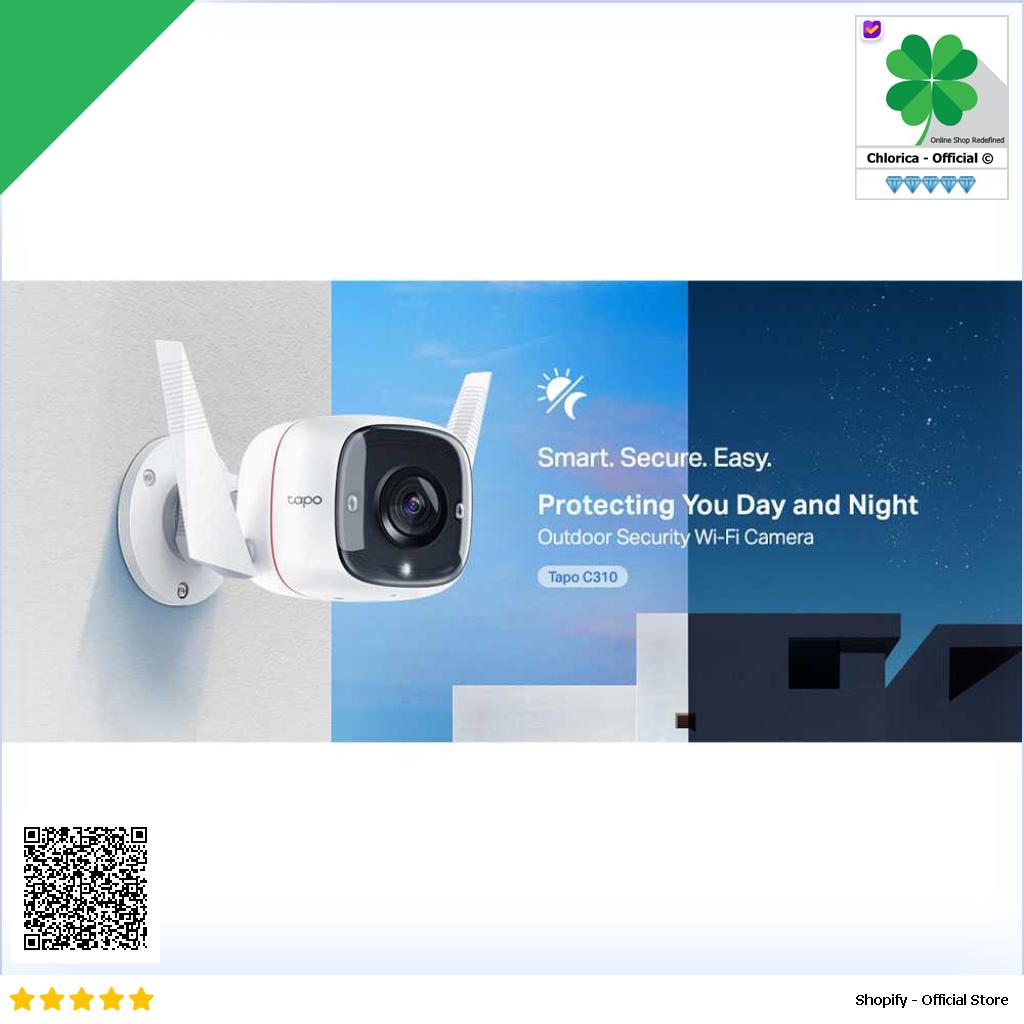 TP LINK Outdoor Security Wi Fi IP Camera Waterproof 3MP Tapo C310