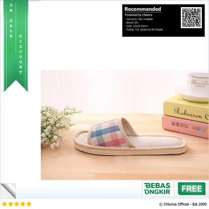 Suihyung Sandal Selop Linen Comfy Indoor Slipper YT3622