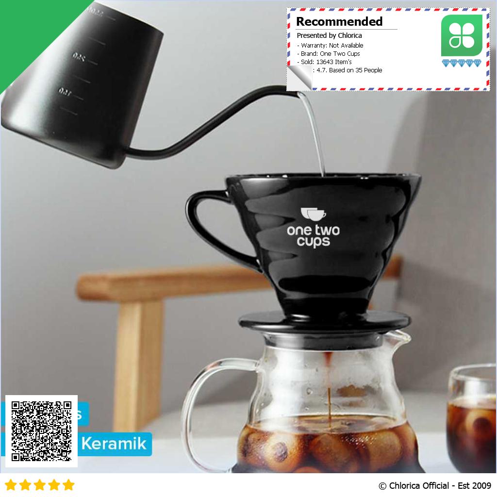 One Two Cups Filter Penyaring Kopi V60 Glass Coffee Filter Dripper ZM639