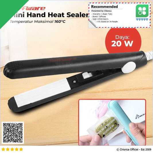 Taffware Mini Hand Heat Sealer Plastik Sealing Machine 20W GLS 002