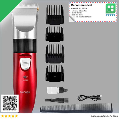 ENCHEN Alat Cukur Elektrik Hair Clipper Trimmer Ceramic Rechargerable Sharp R