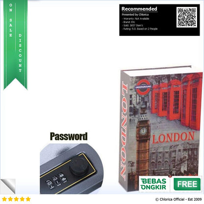 HOMESAFE Kotak Buku Novel Hidden Security Box Password Lock Size S DHZ005