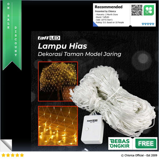 TaffLED Lampu Hias Jaring String Lights Decoration EU Plug EK 04