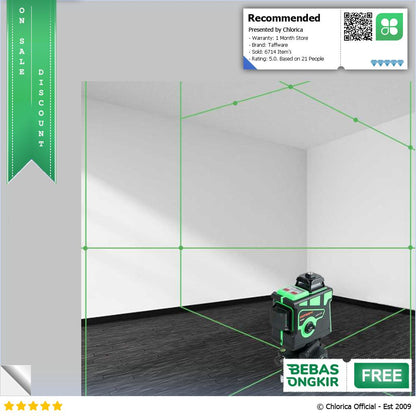 Taffware Hilda Self Leveling 12 Line Laser 3D High precision 3D 12