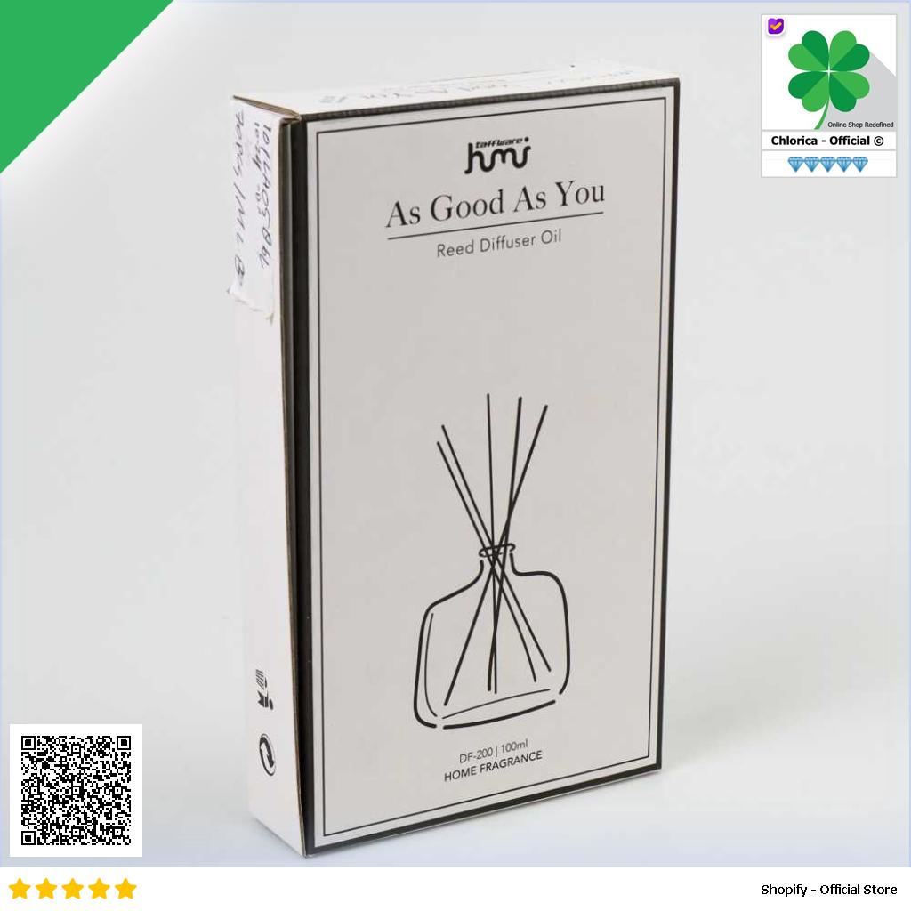 Taffware HUMI Pengharum Ruangan Reed Diffuser with Cotton Sticks 100ml DF 200