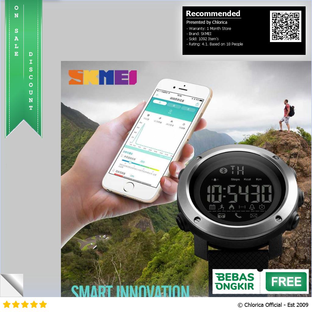 SKMEI Jam Tangan Olahraga Smartwatch Bluetooth 1285 1287