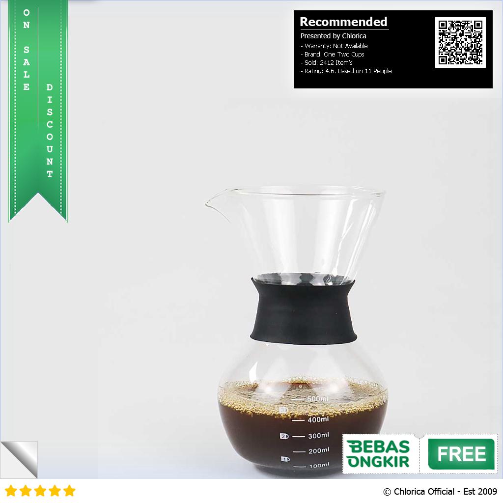 One Two Cups Coffee Server Chemex Drip Pour Over Borosilicate Glass SE111