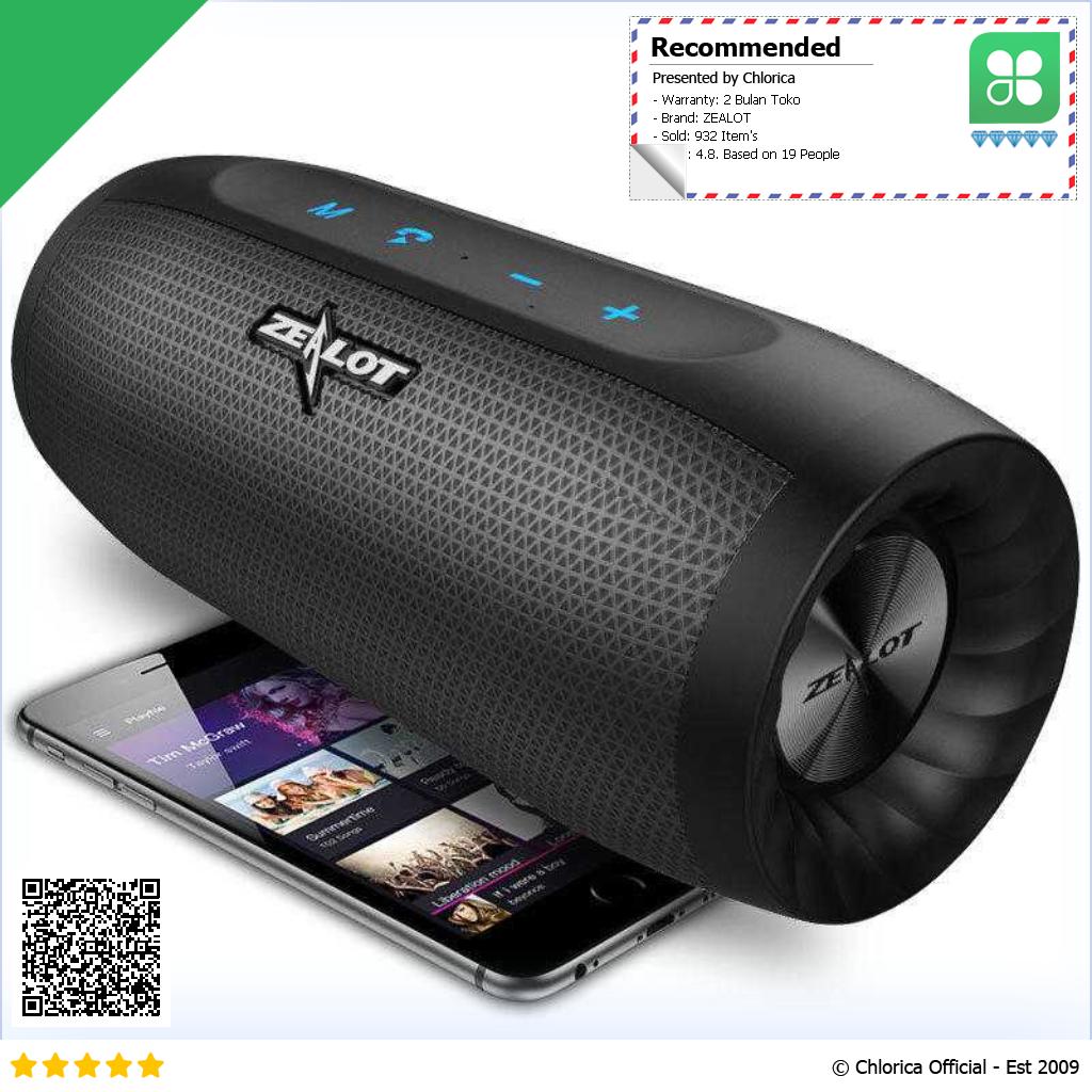 ZEALOT Bluetooth 4.2 Speaker Portable Sound 10W with Powerbank 4000mAh S16