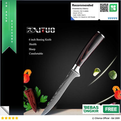 XITUO Pisau Dapur Stainless Steel Chef Damascus Pattern