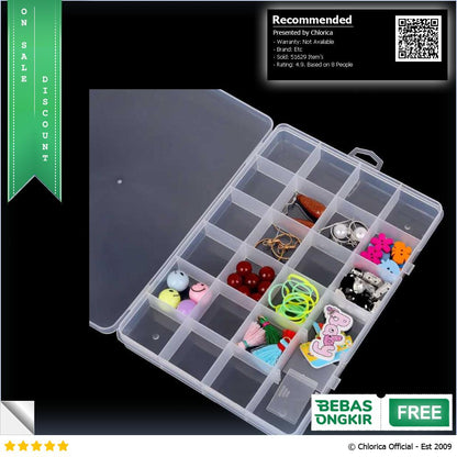 SQUARE Kotak Penyimpanan Perhiasan Grid Box Multifunction Organizer J13 J24