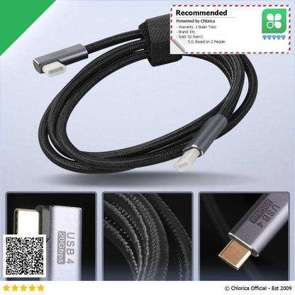 SUDOLE Kabel Charger USB Type C to Type C PD 4.0 20Gbps 8K@30Hz 1M SD4