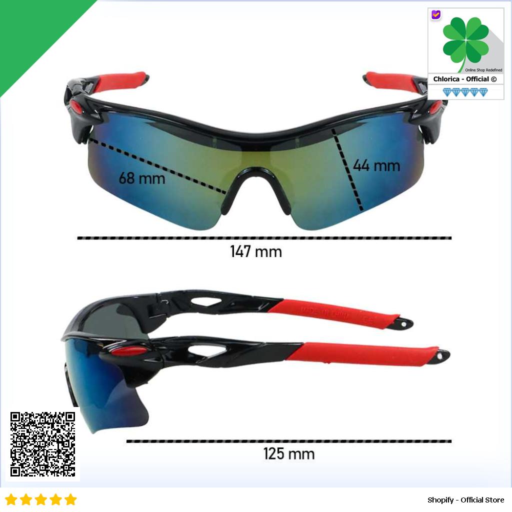 OULAIOU Kacamata Sepeda Lensa Mercury Cycling Sunglasses 9181