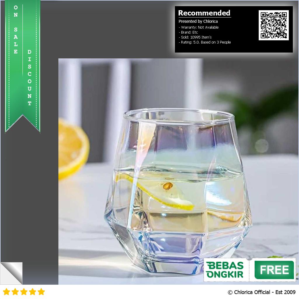 GLASSWARE Gelas Minuman Diamond Crystal Borosilicate Glass 310 ml GW107