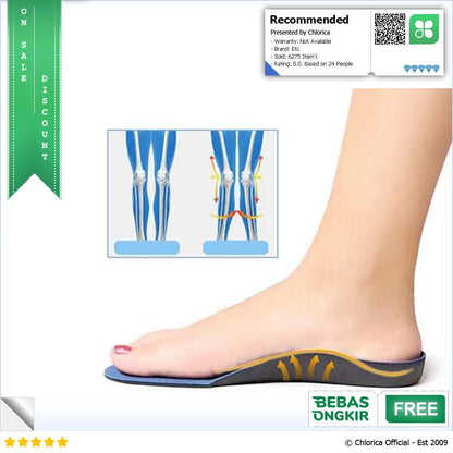 Insole Sepatu Alas Kaki Orthopedic EVA Flatfoot Massage E003