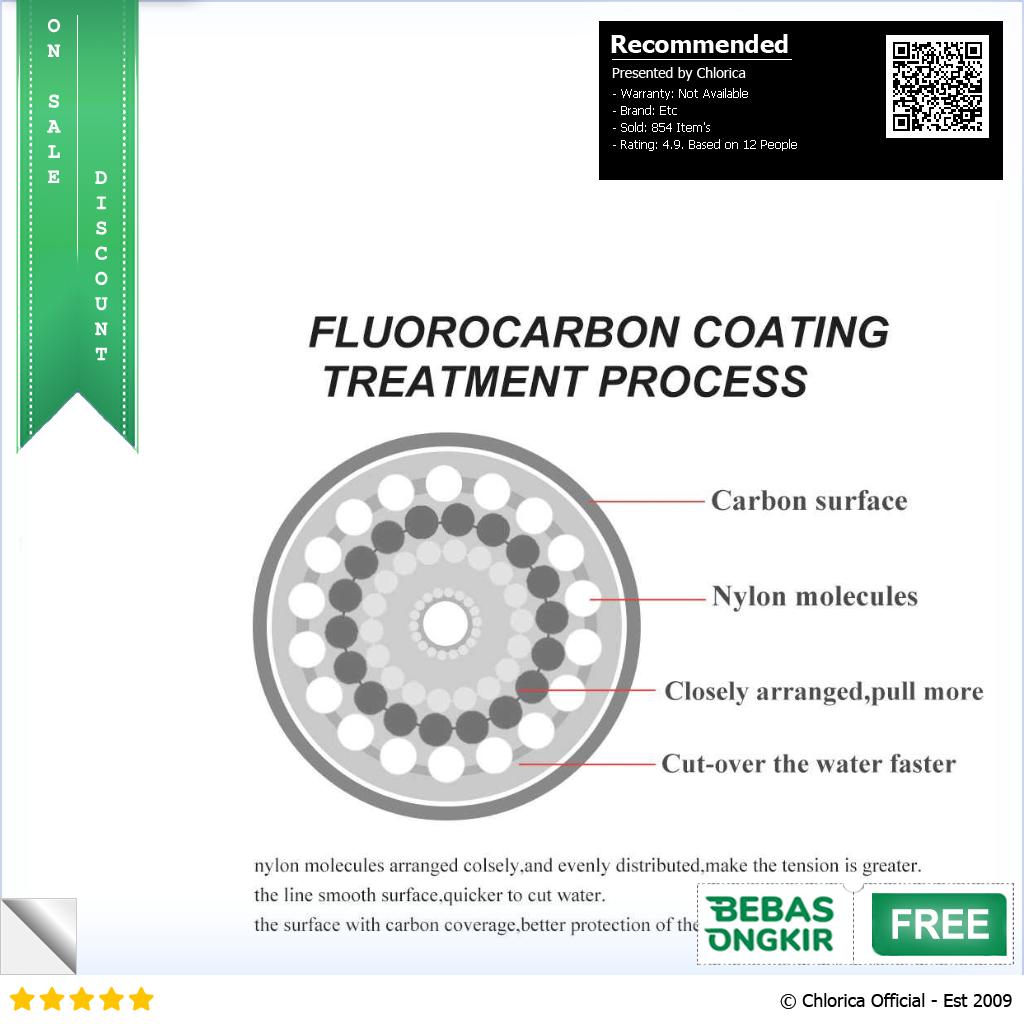 FTK Senar Pancing Invisible Spot Fluorocarbon Coating 120M FT12