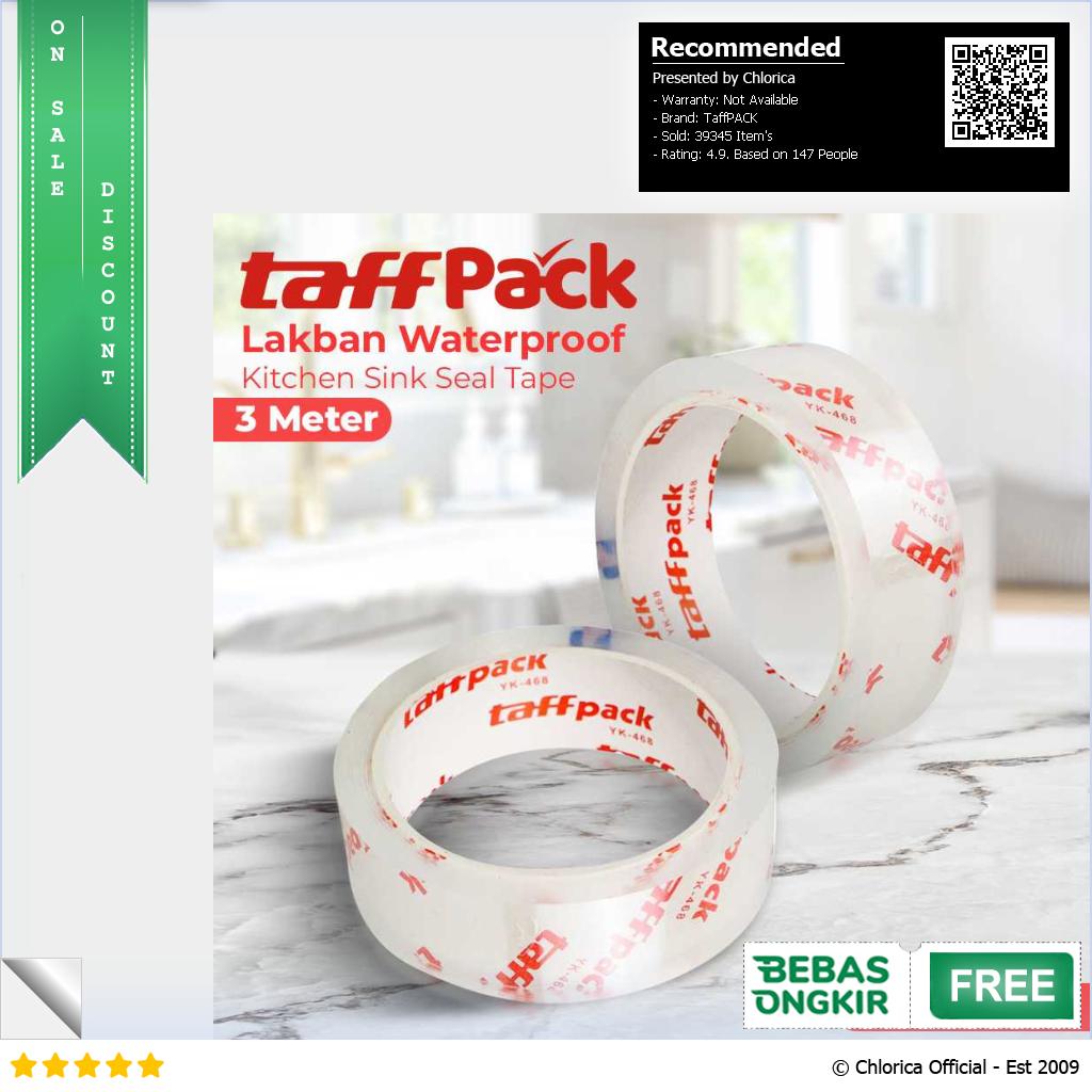 TaffPACK Lakban Waterproof Dapur Kitchen Sink Seal Tape 3M YK 468