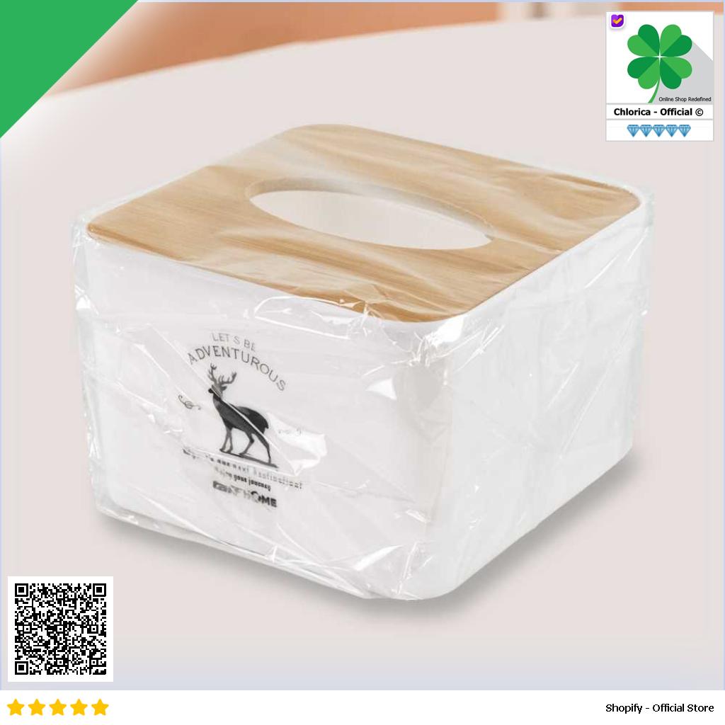 TaffHOME Kotak Tisu Kayu Multifungsi Wooden Tissue Box ZJ003