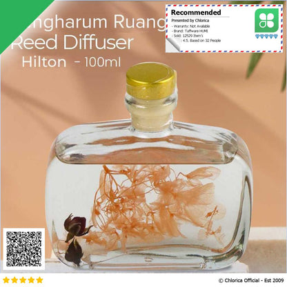 Taffware HUMI Pengharum Ruangan Reed Diffuser with Cotton Sticks 100ml DF 200