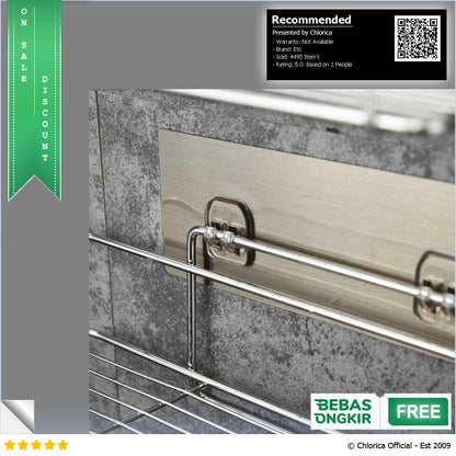 WAIIHA Rak Gantung Kamar Mandi Bathroom Organizer Rack Stainless Steel W21