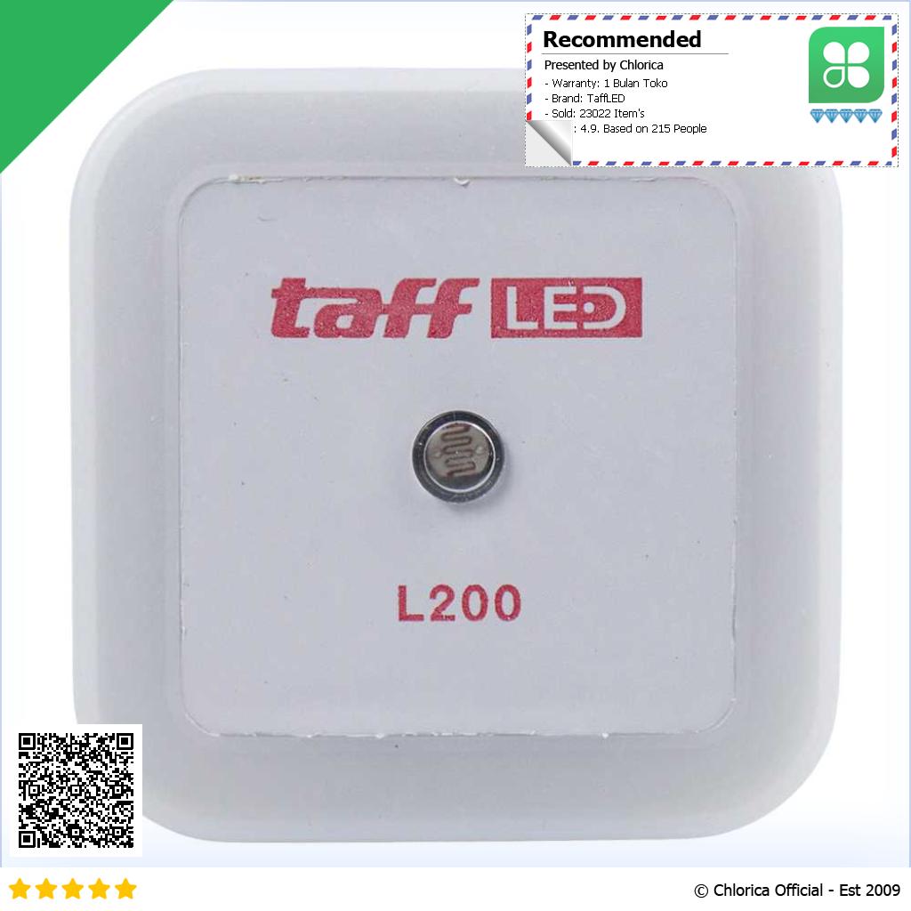 TaffLED Lampu Tidur LED EU Plug Sensor Cahaya Cool White 250V 0.5W L200