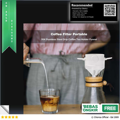 One Two Cups Filter Penyaring Kopi Portable Cone Coffee Dripper F 402