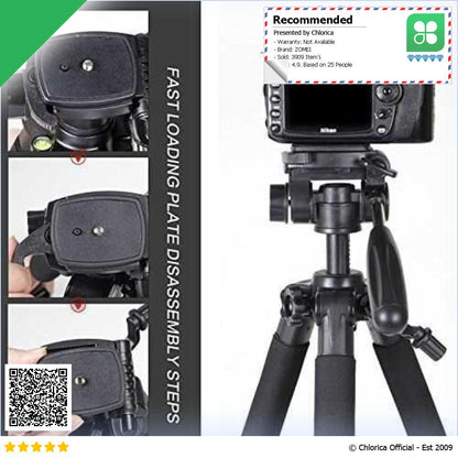 ZOMEI Tripod Kamera Pan Head 360 Panoramic 1.4M Q111