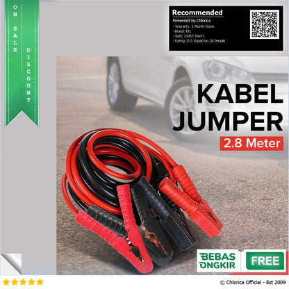 XILIAN Kabel Jumper Aki Copper 2mm for Vehicles Under 2000cc 2.8M D800