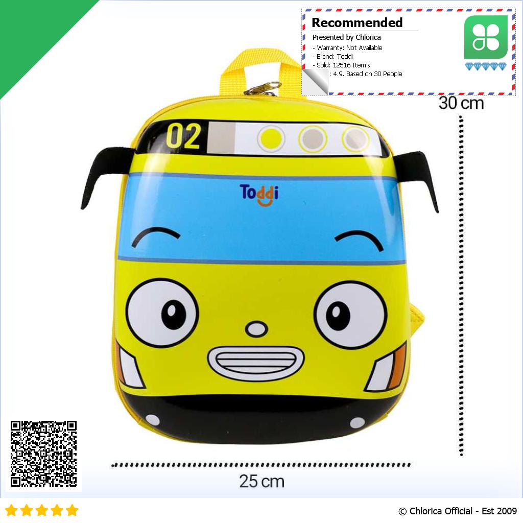 Toddi Tas Ransel Sekolah Anak Backpack Model Bus Tayo E 300