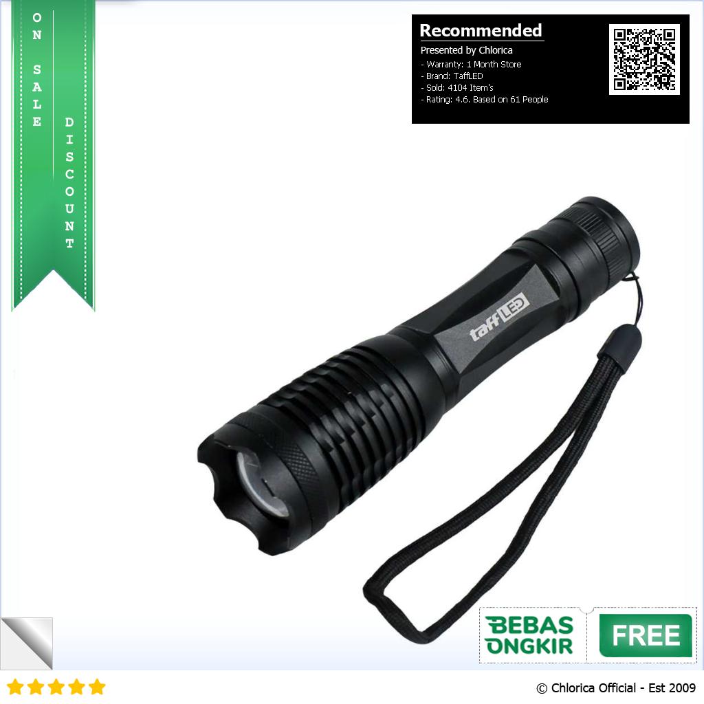 TaffLED Senter LED Tactical Cree XM L T6 8000 Lumens F18