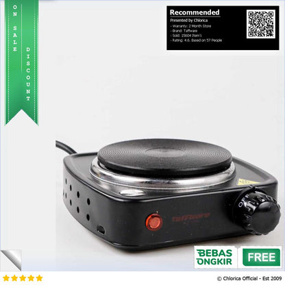 Taffware Kompor Listrik Mini Hot Plate Cooking 500 W DLD 101B