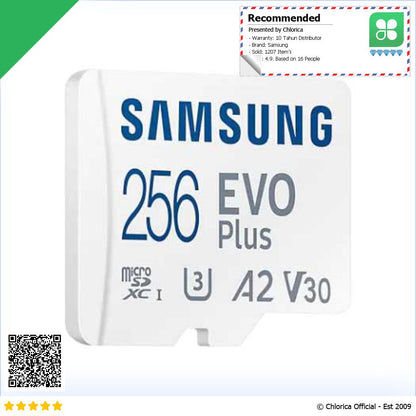 Samsung EVO Plus MicroSDXC EVO U3 V30 A2 130MB s with Adaptor