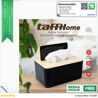 TaffHOME Kotak Tisu Kayu Multifungsi Wooden Tissue Box ZJ003