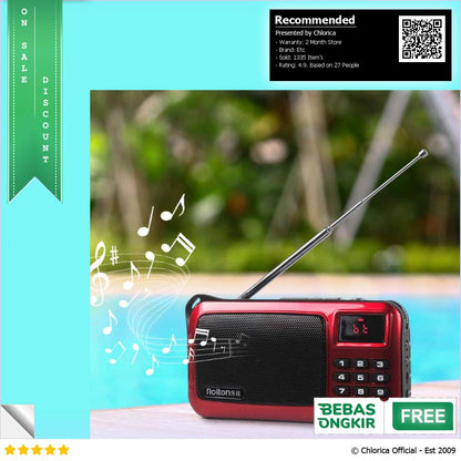 Rolton W405 Portable FM Radio Player TF Card W405