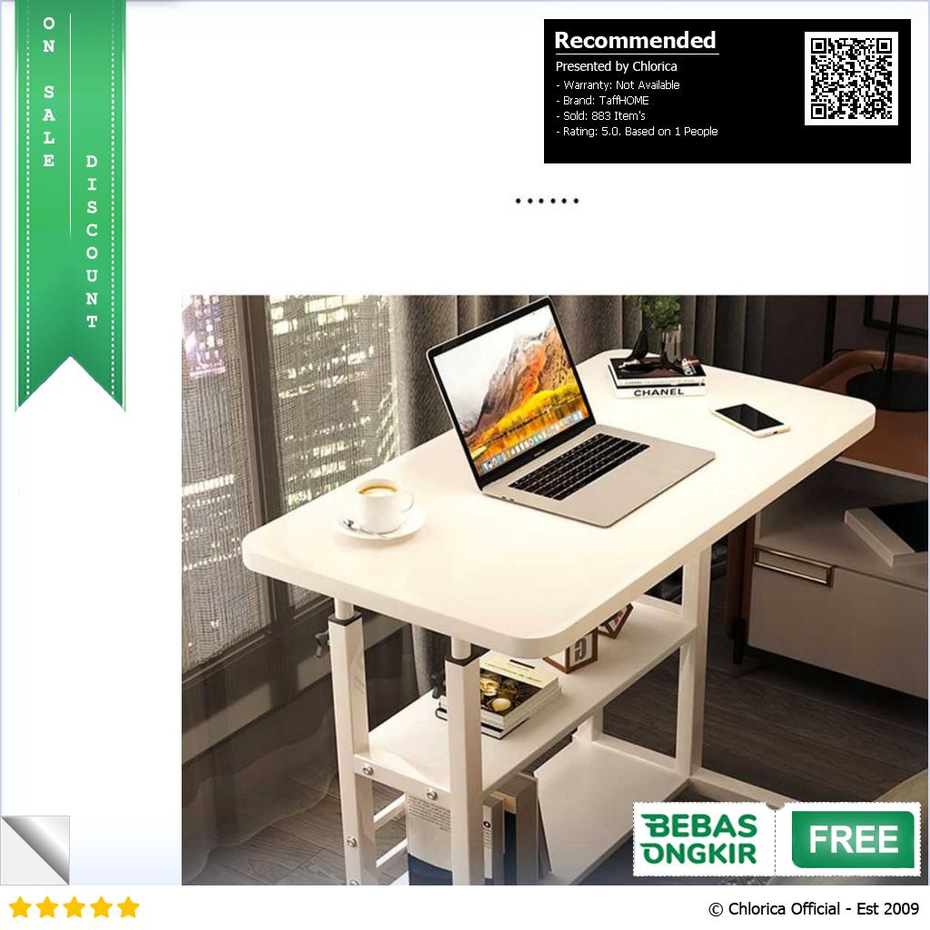 TaffHOME Meja Laptop Study Table Adjustable Double Layer 80x40cm L200