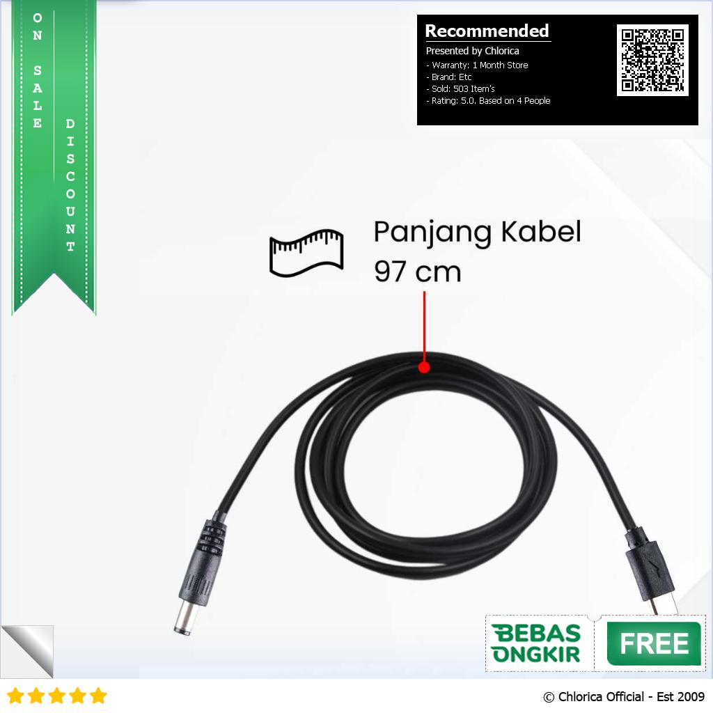 OOTDTY Kabel Power USB Type C to DC 5.5x2.5mm PD Charger Router CCTV PA12M