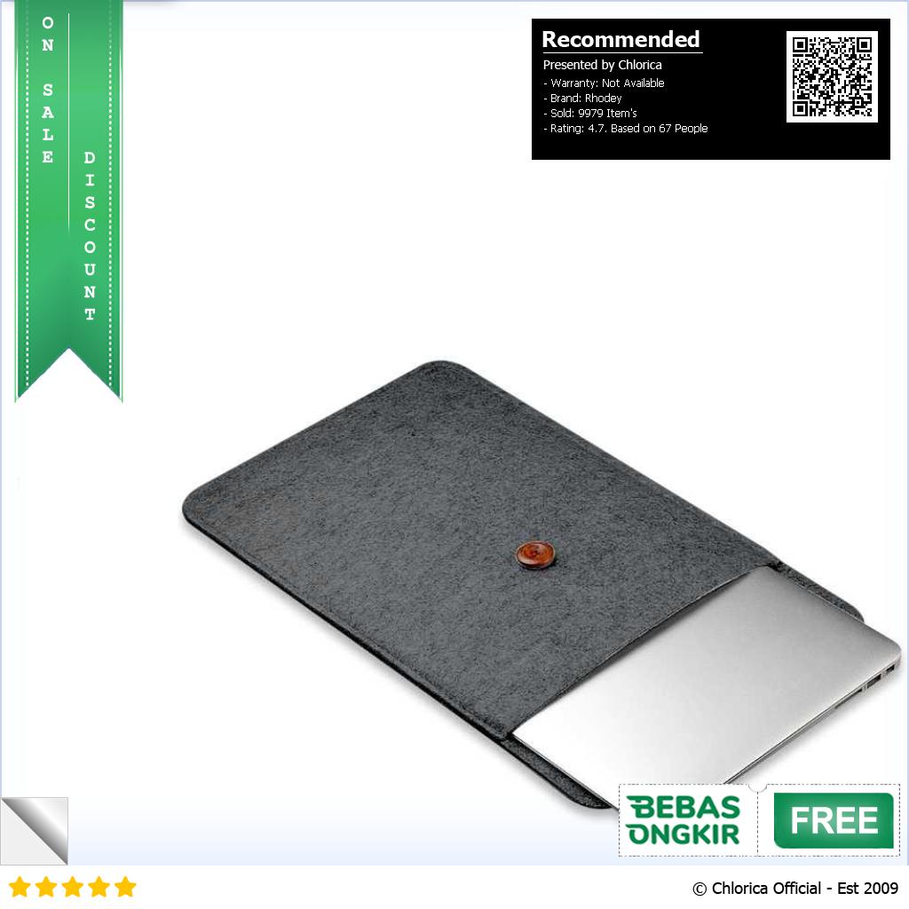 Rhodey Felt Button Style Sleeve Case Laptop Ultrabook DA58