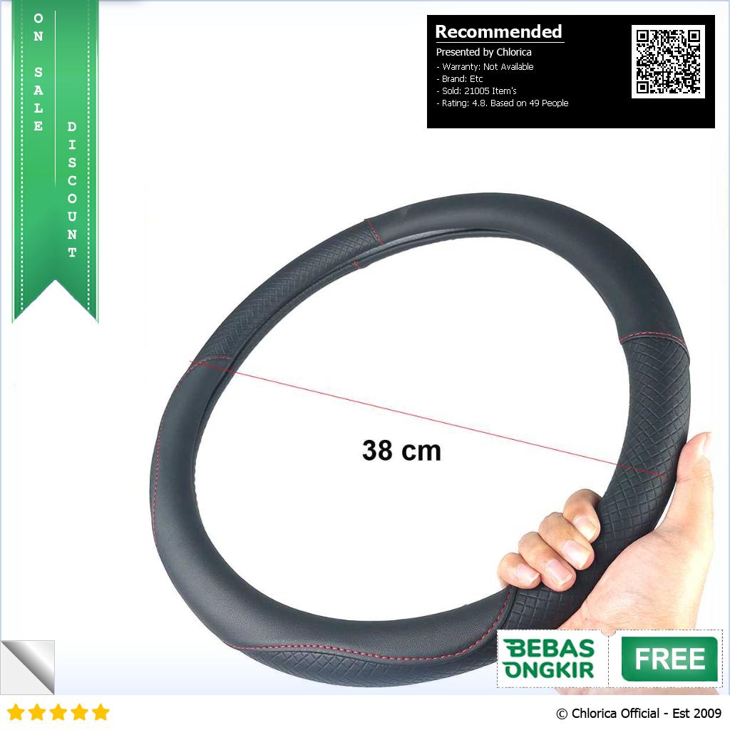 FORAUTO Cover Setir Mobil Bahan Kulit Non Slip Steering Wheel 38 cm V70