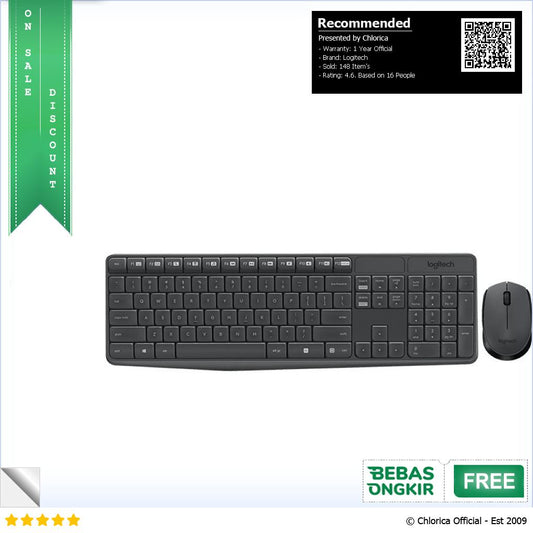 Logitech Wireless Keyboard with Mouse Combo MK235