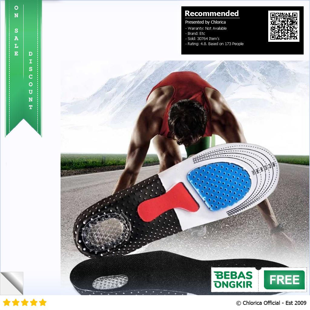 Insole Sepatu Alas Kaki Orthopedic Shock Absorb Gel Orthotic Arch ZYD17