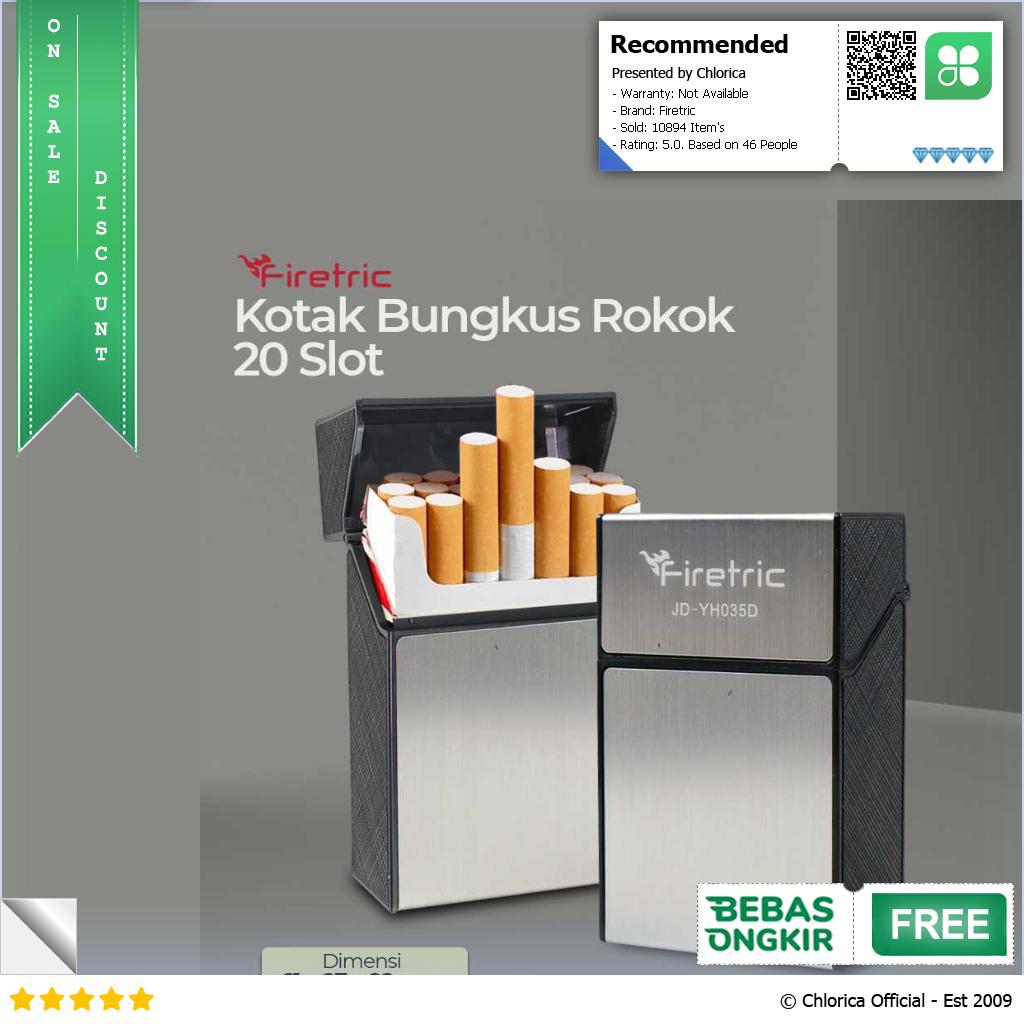 Firetric Kotak Rokok 20 Slot Anti Lembap Moisture Proof JD YH035D