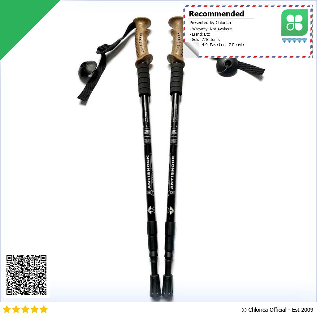 Antishock Tongkat Hiking Trekking Alpenstocks Pole Telescopic 7075