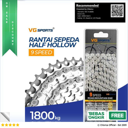 VG Sports Rantai Sepeda Bicycle Chain Half Hollow VGS