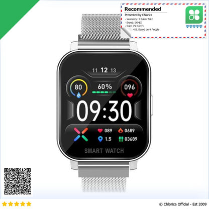 SKMEI Smartwatch Heart Rate Blood Oxygen Stainless Steel MT28S