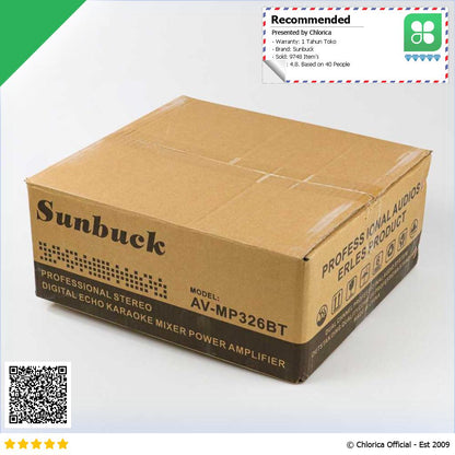 Sunbuck Bluetooth EQ Amplifier Karaoke FM 2000W AV MP326BT