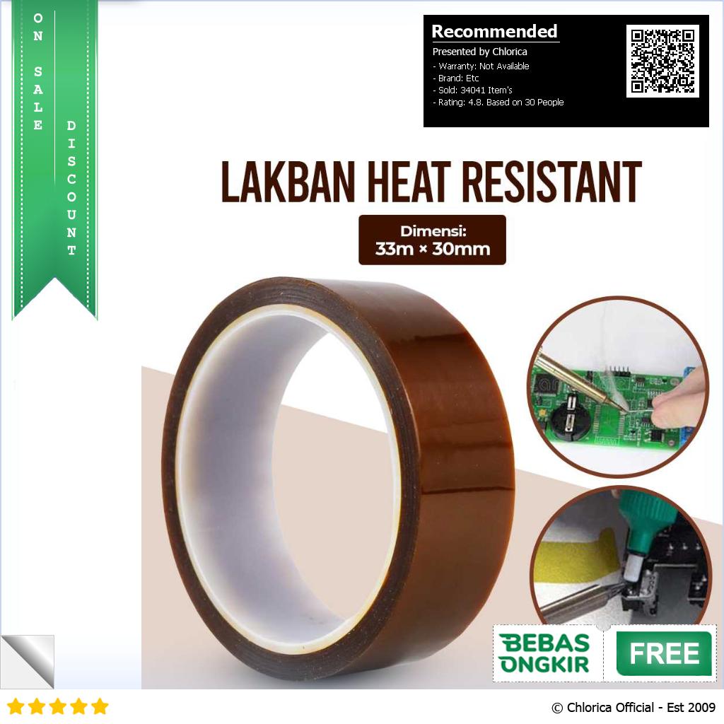 NIKTO Tape Lakban Heat Resistant Polyimide High Temperature Adhesive