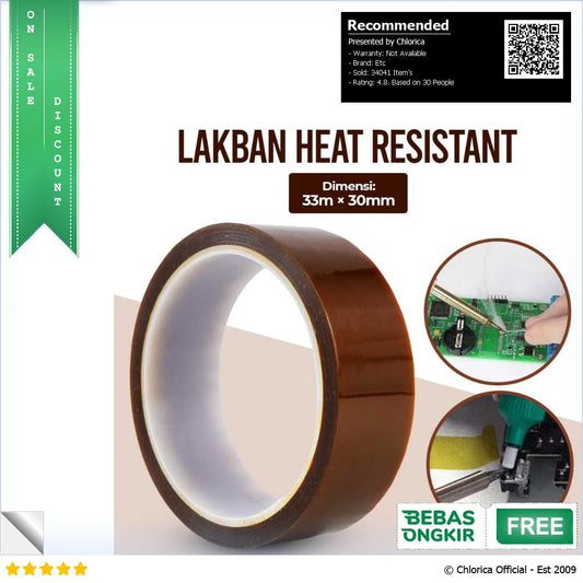 NIKTO Tape Lakban Heat Resistant Polyimide High Temperature Adhesive