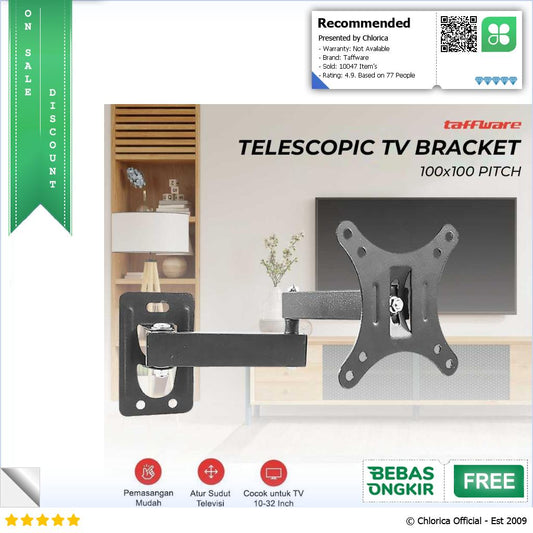 Taffware Bracket TV Telescopic VESA 100 x 100 for 10 32 Inch TV HY 210